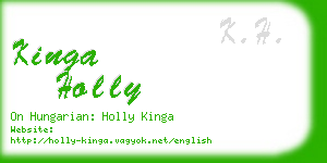 kinga holly business card